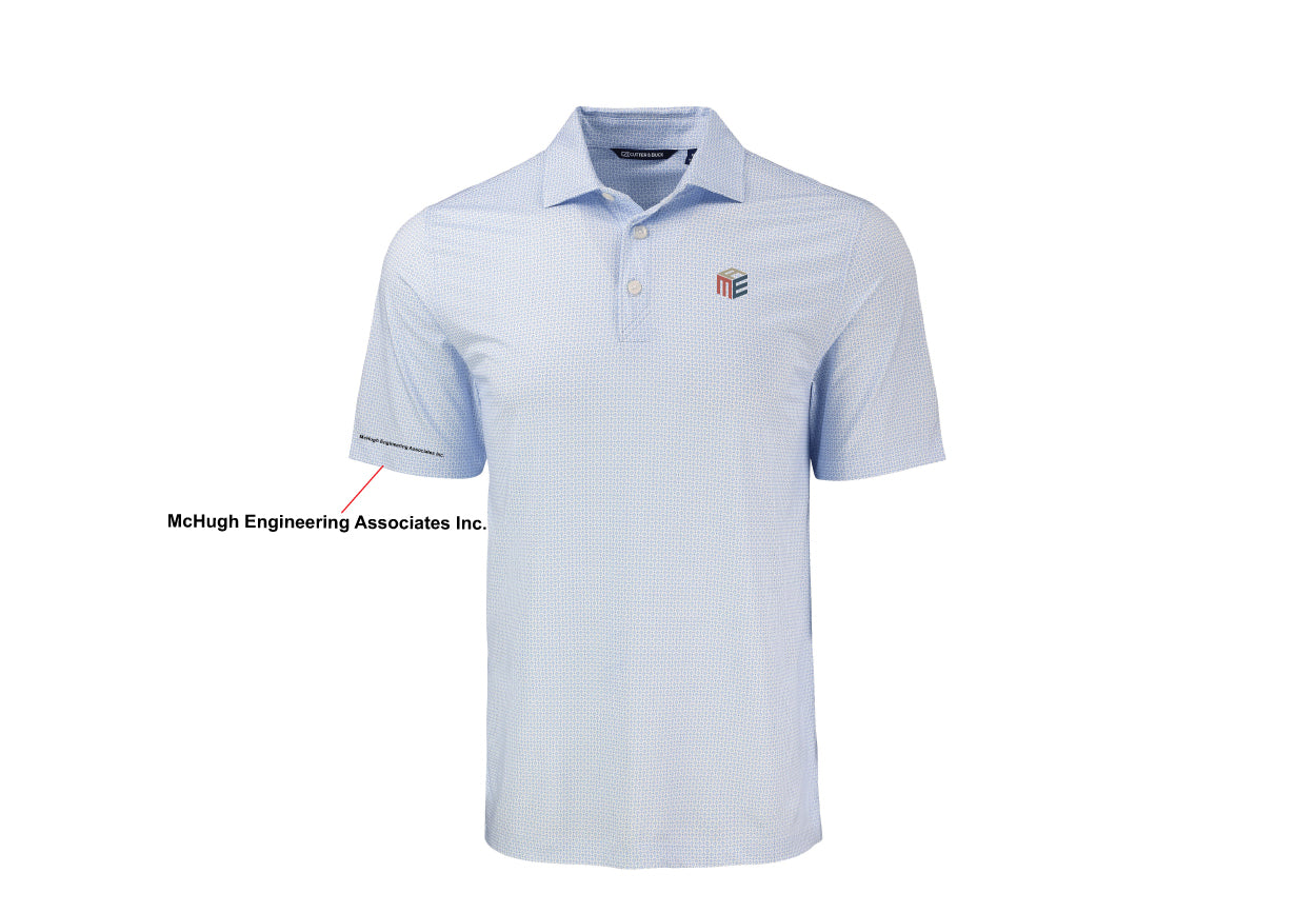 ME Cutter & Buck Pike Eco Diamond Dot Print Recycled Mens Polo