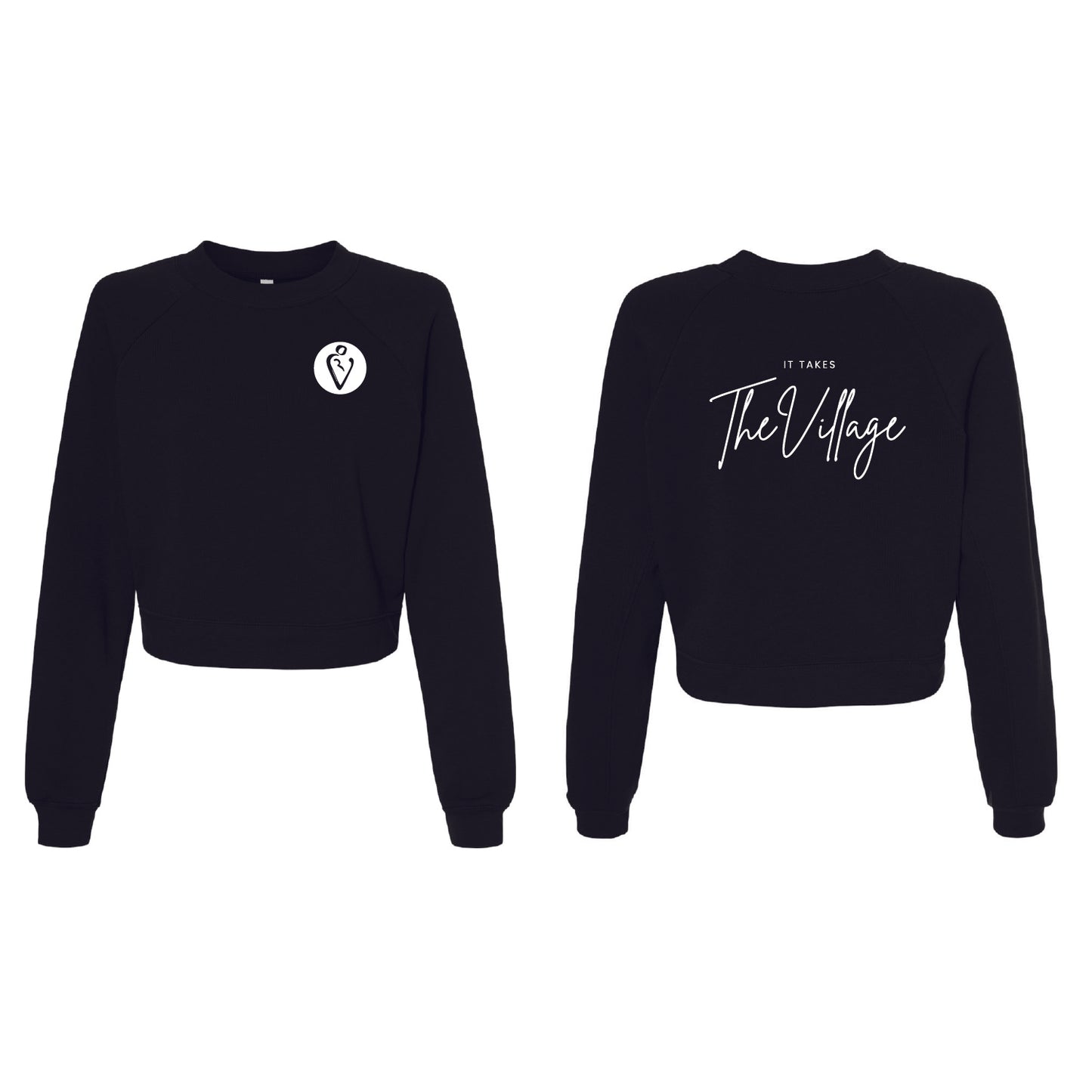 SJBF Women's Crop Fleece Crewneck Sweatshirt