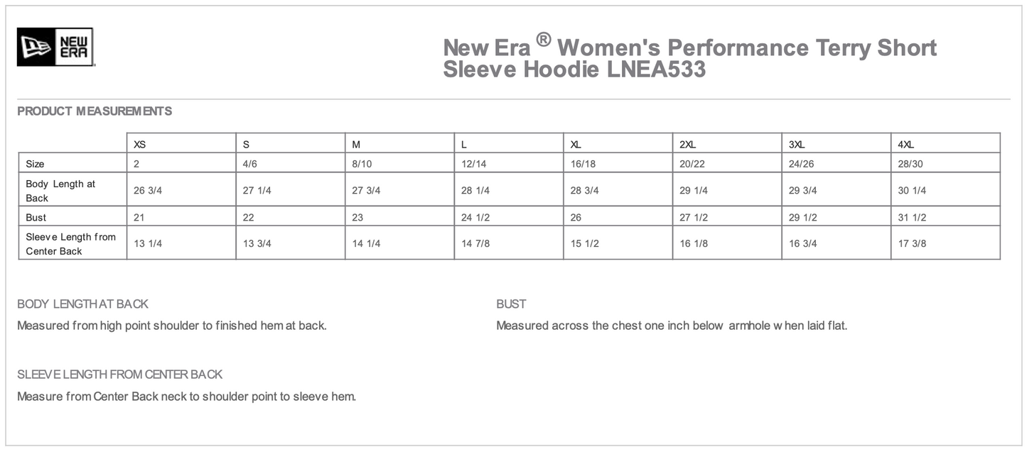 CHALL New Era Women's Short Sleeve Hoodie
