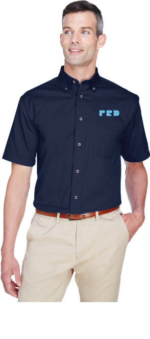 PRD Mens Short Sleeved Twill Shirt