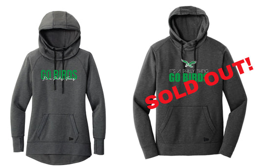 GO BIRDS New Era® Tri-Blend Fleece Pullover Hoodie