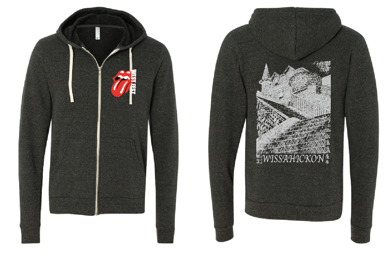 WEST FEST FULL ZIP HOODIE Charcoal