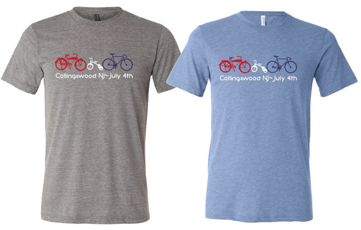 Unisex TRI-BLEND 4th of July Bike Tee
