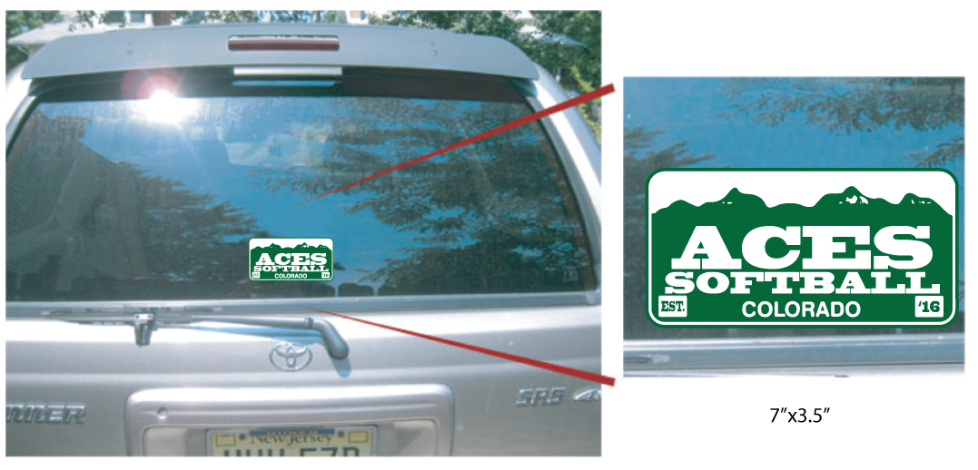 Colorado Aces-License Plate Car Decal