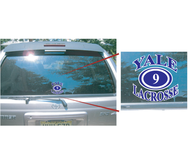 Yale Lacrosse Decals- "Type A" ~5"x5"