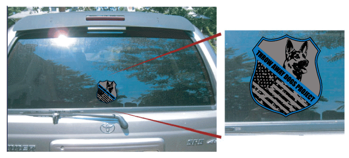 Throw Away Dog Vinyl Car Decal