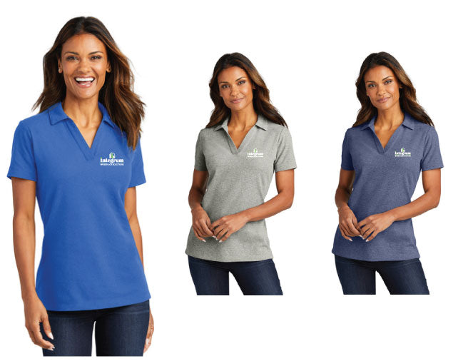Integrum Port Authority Ladies C-FREE Cotton Blend Pique Polo Brand Logo