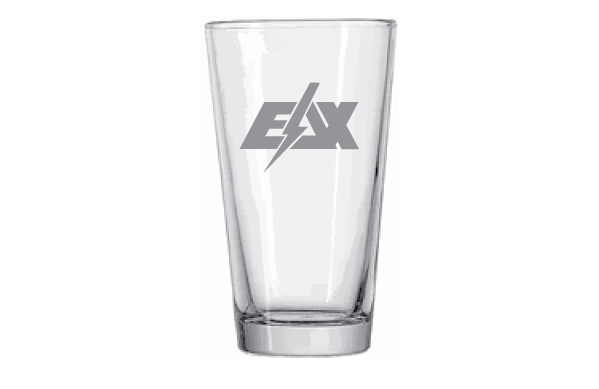 EA Etched Pint Glass