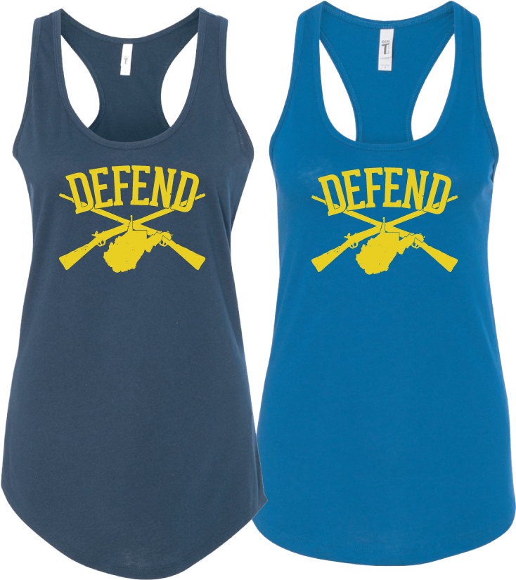 Defend West Virginia "State" Racerback Tank
