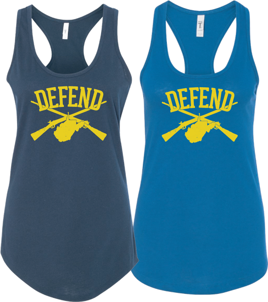 Defend West Virginia "State" Racerback Tank