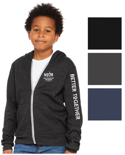 Nour Youth Sponge Fleece Full Zip Hoodie