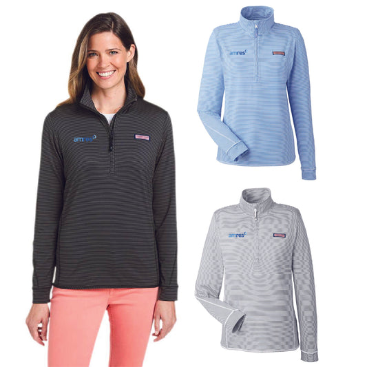 Amres Women's Microstripe Sankaty Half-Zip Pullover