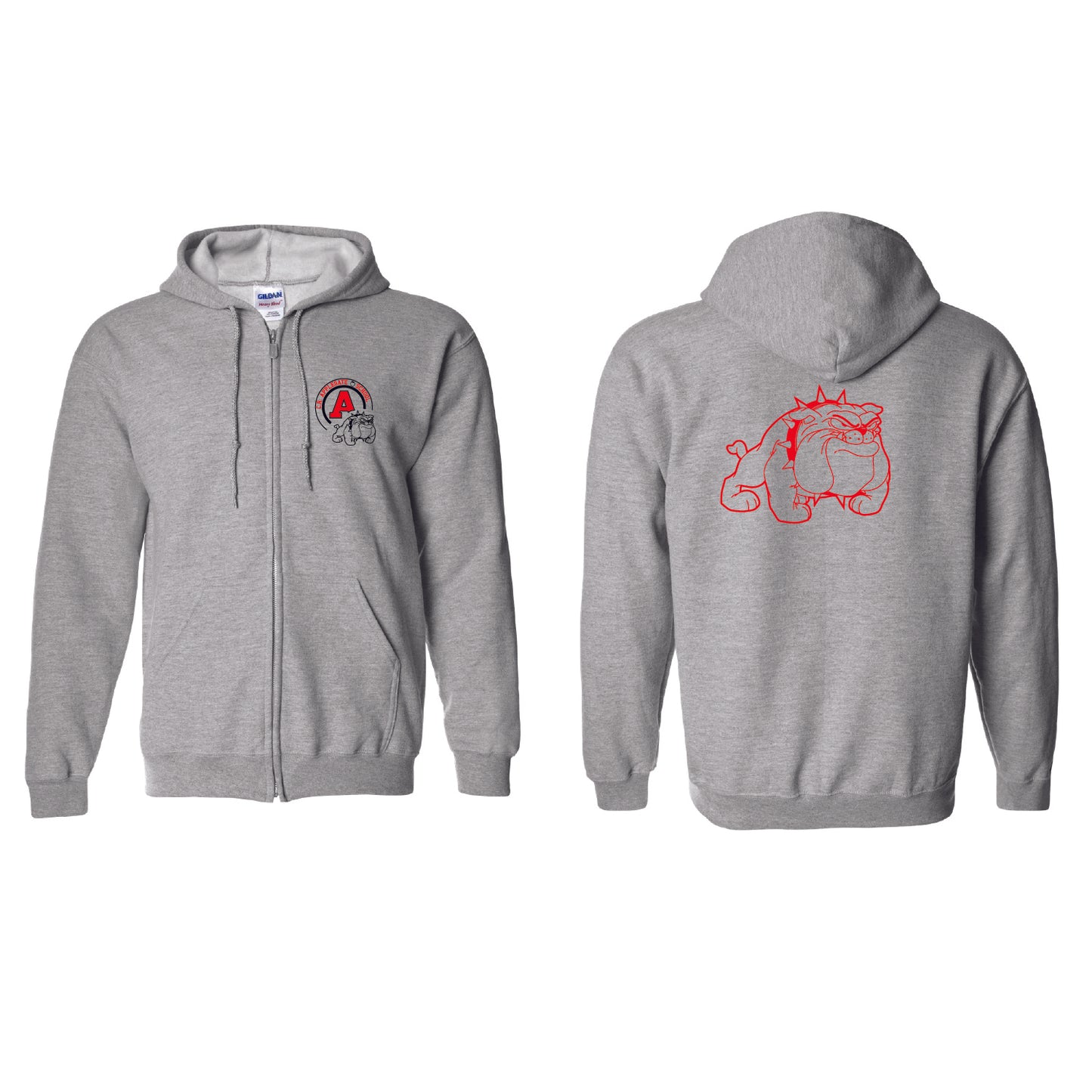Applegate Full Zip Grey Hoodie