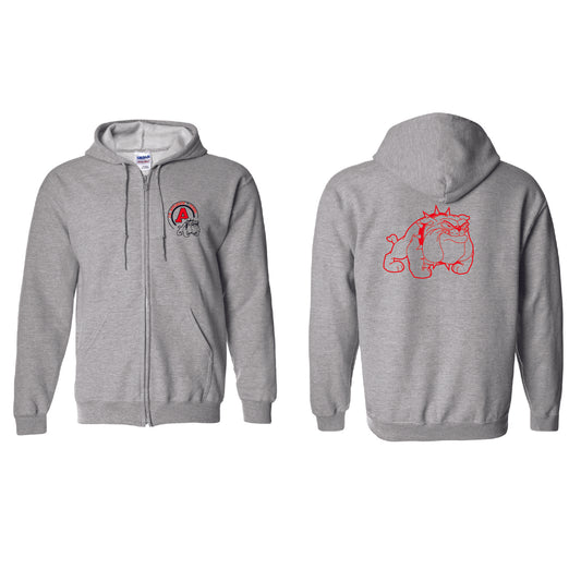 Applegate Full Zip Grey Hoodie