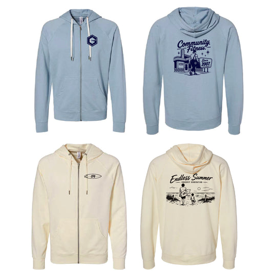 CFG Lightweight Full-Zip Hooded Sweatshirt