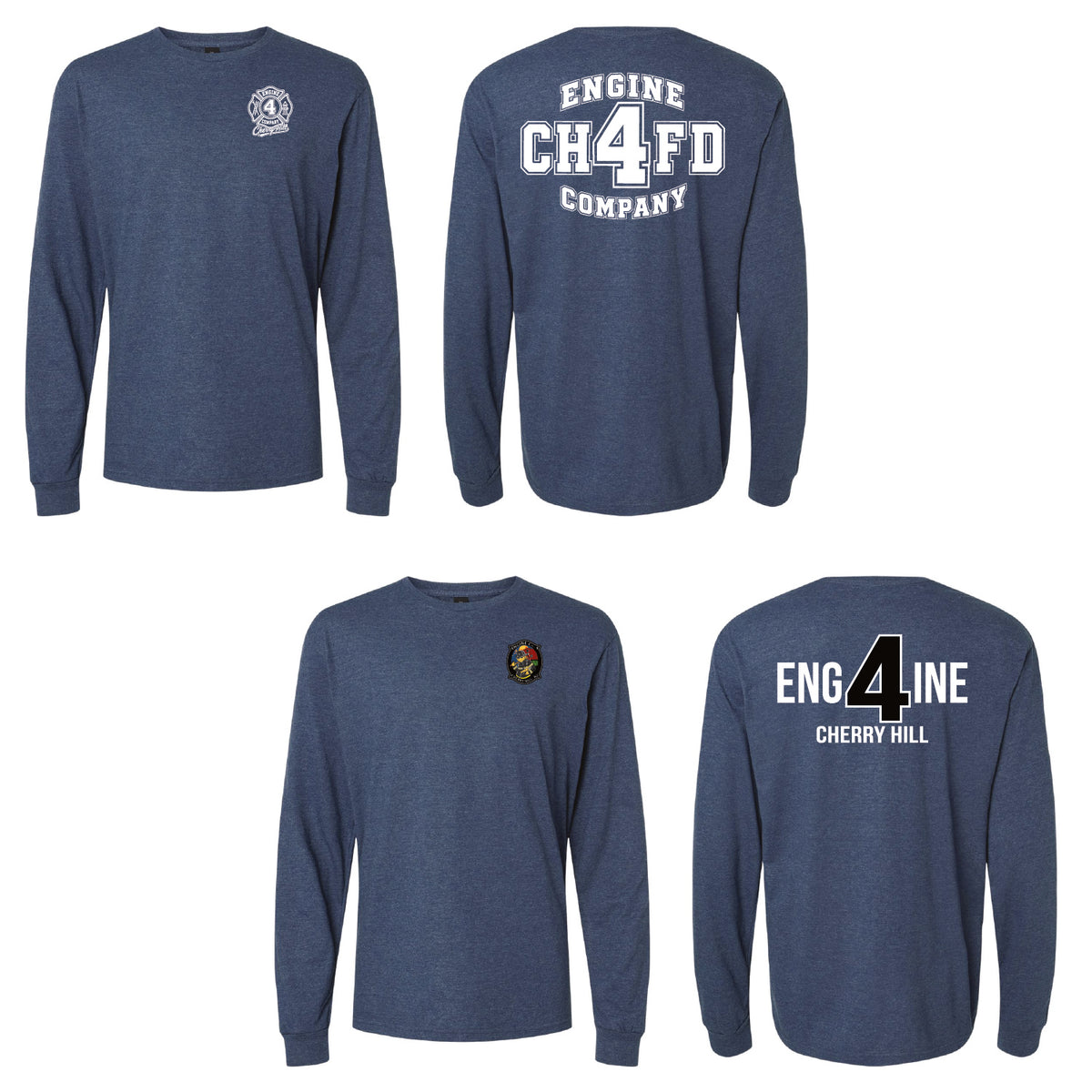 CHFD Long Sleeve Tee - Navy