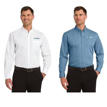 ELIQUENT Long Sleeve Carefree Poplin Shirt