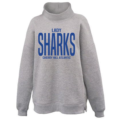 Lady Sharks Women's Oversized Mockneck