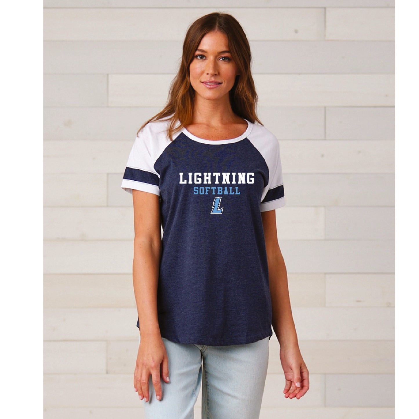 LIGHTNING Ladies Jersey Colorblock Tee