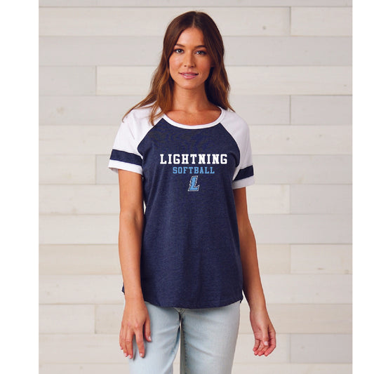 LIGHTNING Ladies Jersey Colorblock Tee