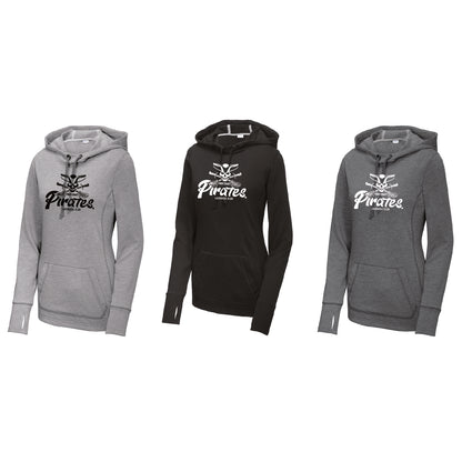 PIRATES Women's Tri-Blend Wicking Fleece Hooded Pullover