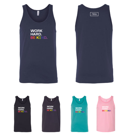 REAL Work Hard. Be Kind. Jersey Tank