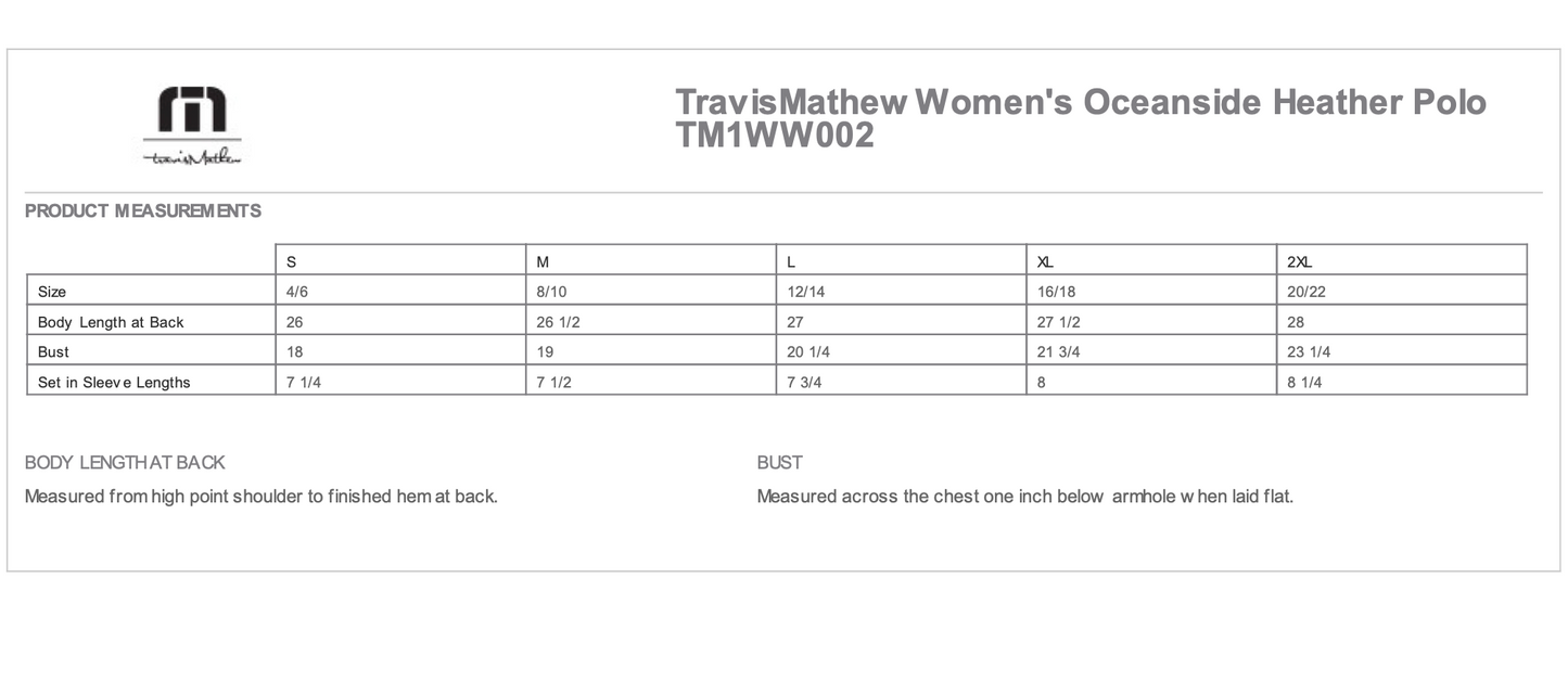 THCHH WOMEN'S TravisMathew Oceanside Heather Polo