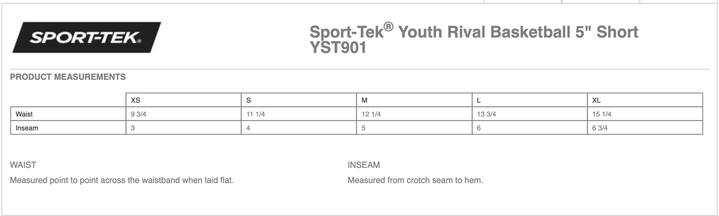 Applegate Youth Rival 5” Shorts