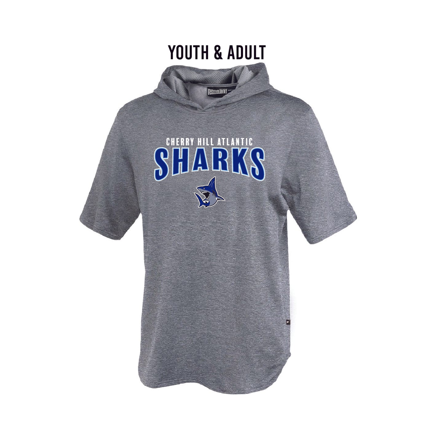 SHARKS Short Sleeve Hoodie