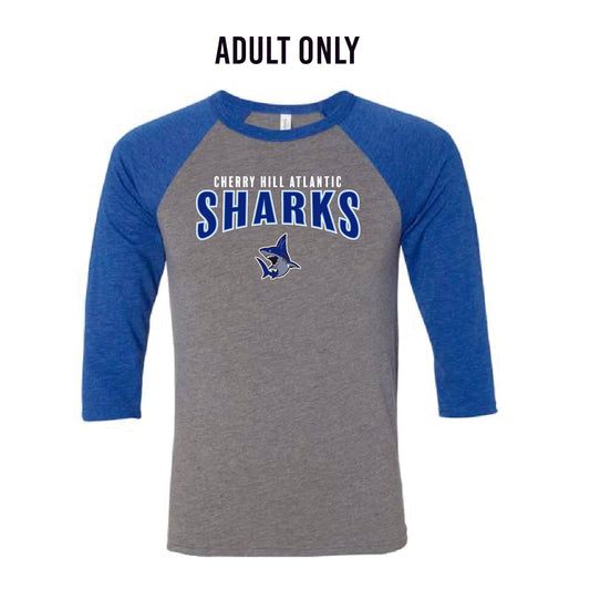 SHARKS Three-Quarter Sleeve Tee