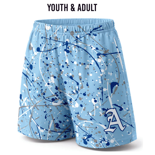 SHARKS Custom Sublimated Splatter Shorts