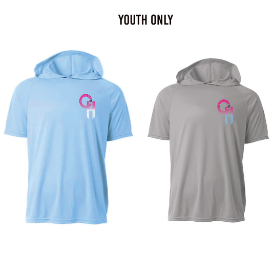 SHARKS Youth Cooling Performance Short Sleeve Hooded Tee