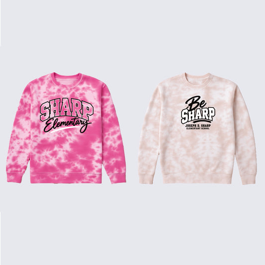 SHARP Tie Dye Fleece Crew