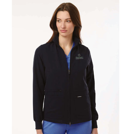 SkinSpire Jaanuu Women's Ceri Essential Full-Zip 6-Pocket Scrub Jacket