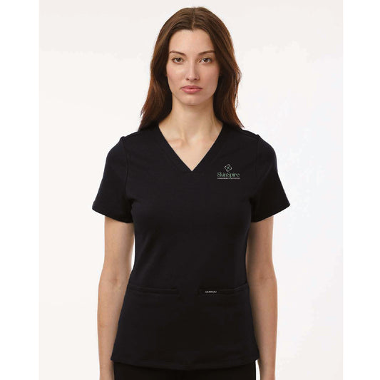 SkinSpire Jaanuu Women's Cesi UltraSOFT­™ Scrub V-Neck Top