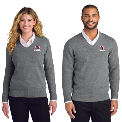 CARUSI STAFF Easy Care V-Neck Sweater