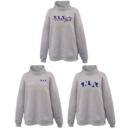 TNLAX Women's Oversized Mockneck - Grey