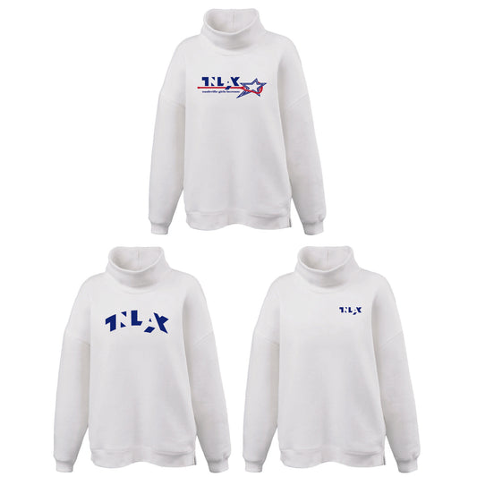TNLAX Women's Oversized Mockneck - Cream