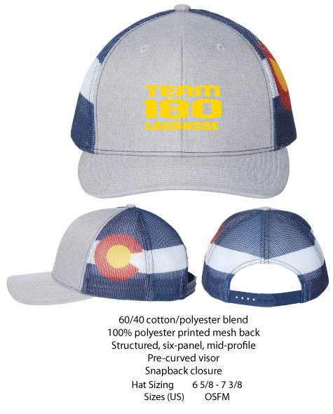 Team 180 Colorado Flag Trucker Hat