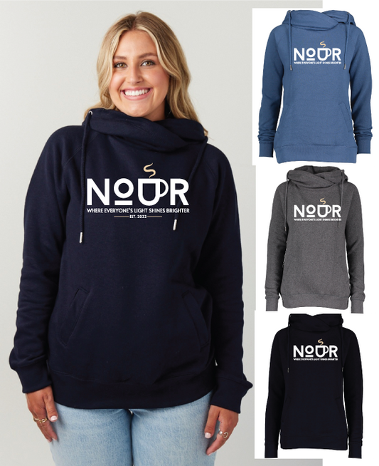 Nour Women's Funnel Neck Pullover Hoodie