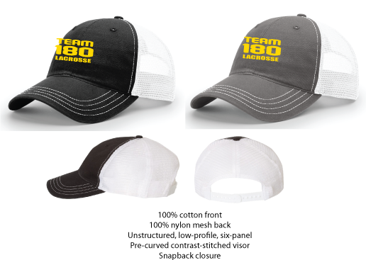 Team 180 Garment Washed Trucker Hat