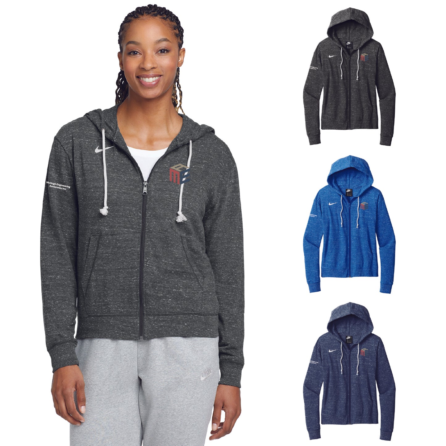 McHugh Nike Women's Gym Vintage Full-Zip Hoodie