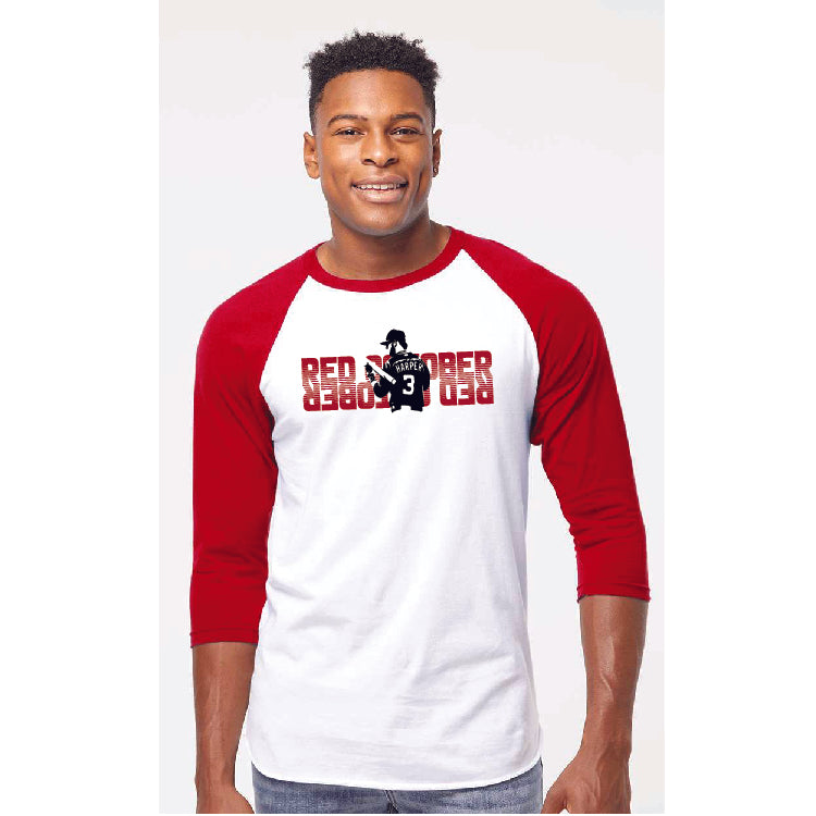 Red October 3/4 Baseball Tee