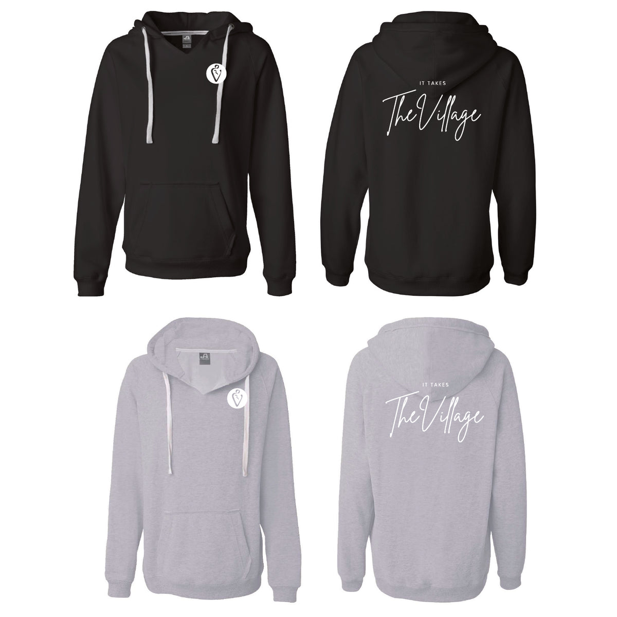 SJBF Womens sueded v-neck hoodie