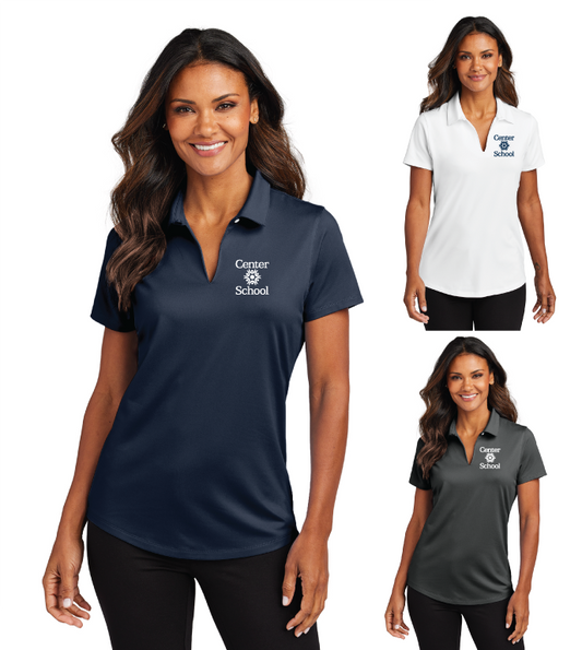 The Center School Ladies Stretch Polo