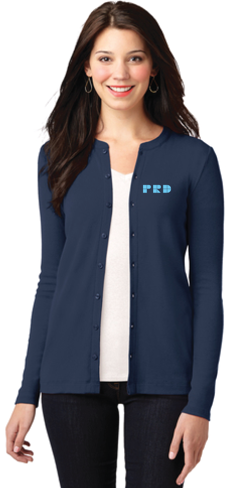 PRD Ladies Stretch Button-Front Cardigan