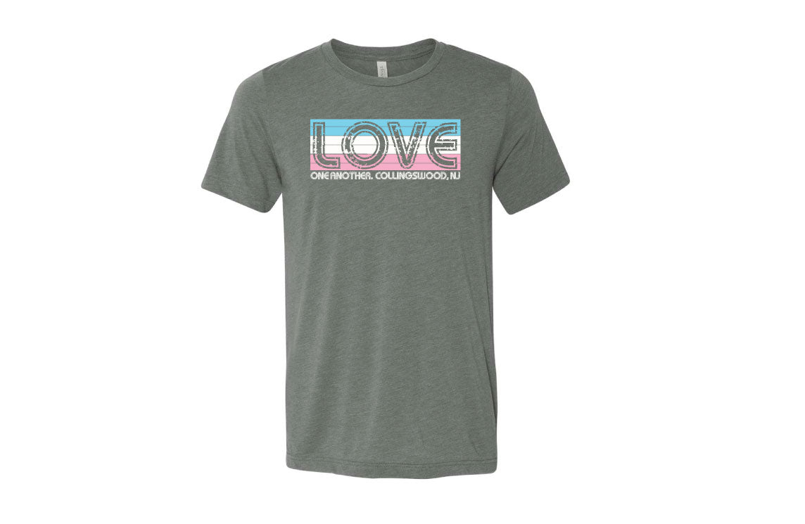 MN Collingswood-Love One Another Transgender Pride Flag Tee-YOUTH