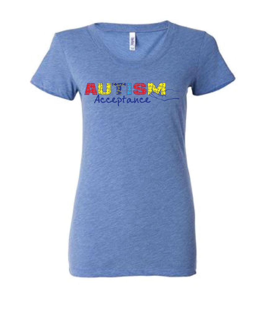 Autism Acceptance Womens T- shirt