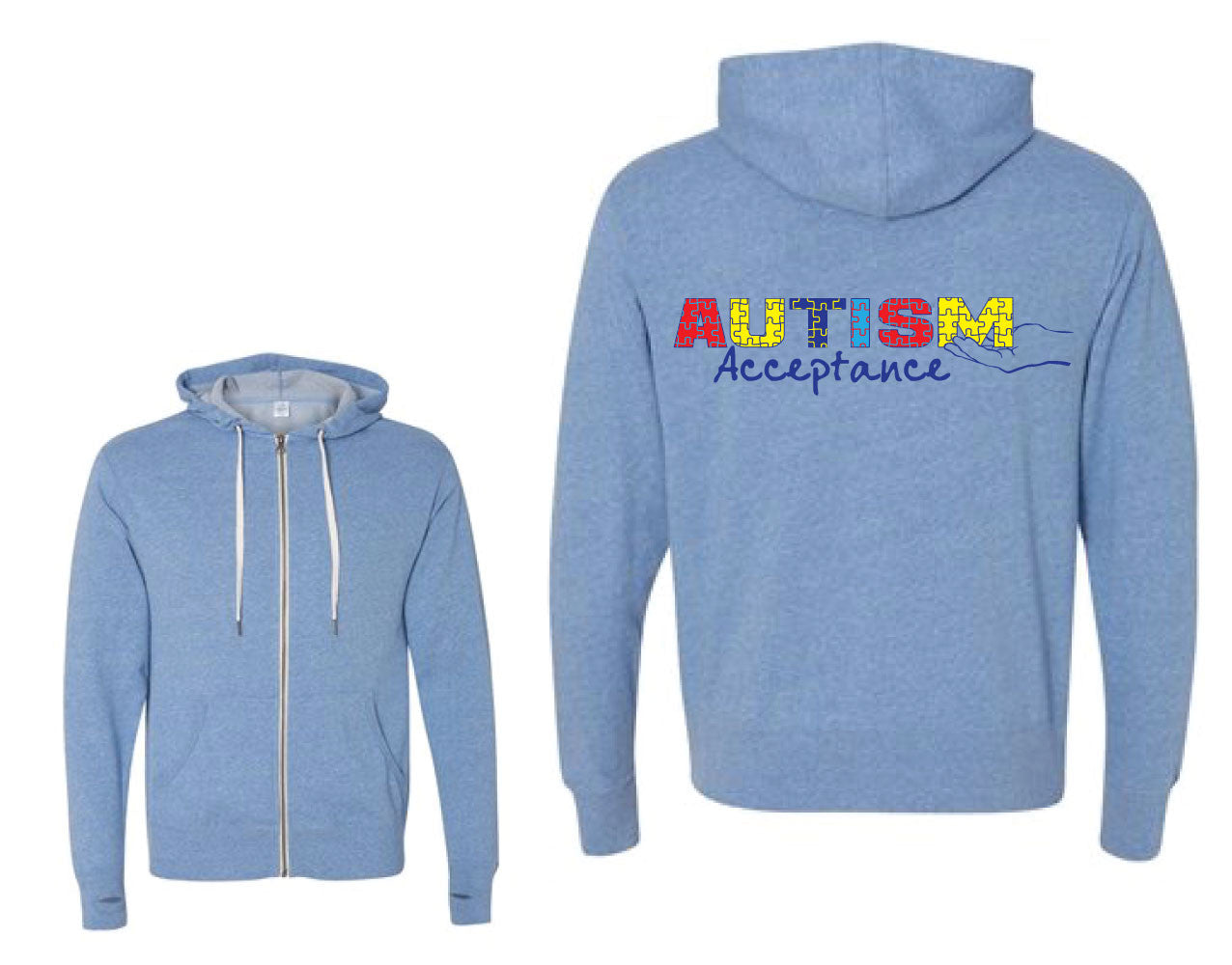 Autism Acceptance Vintage Full Zip Sweatshirt