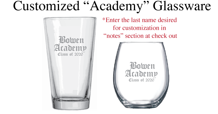 Customized "Academy" Glass